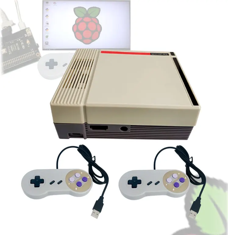 Raspberry Pi 3B+ Ретро игровой ящик NesPi чехол+ Plus power Butter с двумя ручками