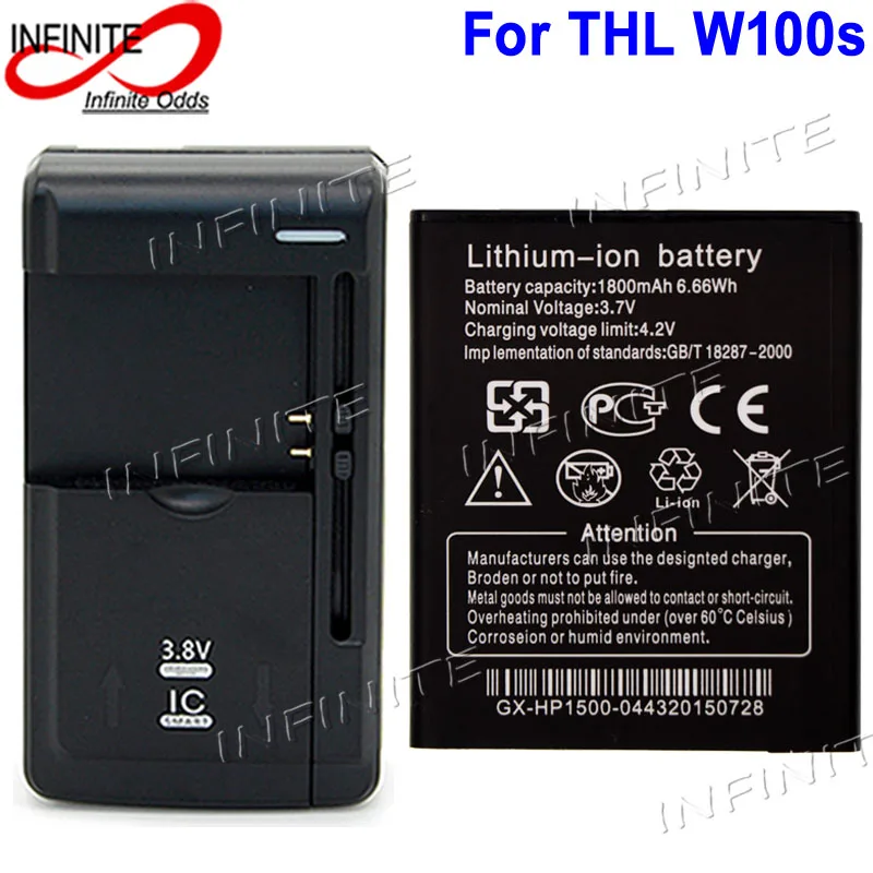 1800 мАч для THL w100 батарея W100 Bateria Batterij аккумулятор + универсальное зарядное