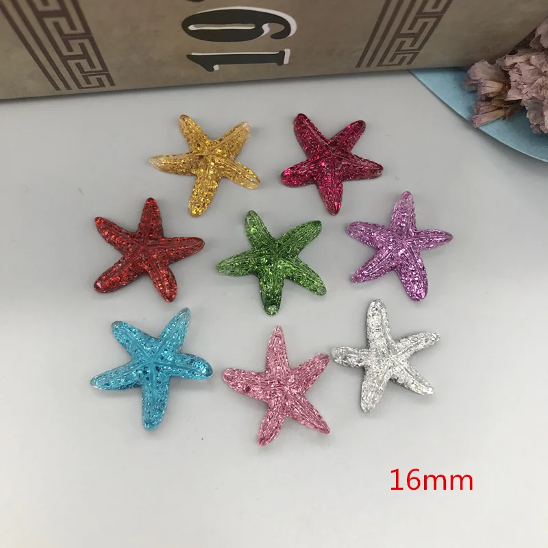 Восхитительные блестящие разноцветные ракушки из смолы в виде морской звезды