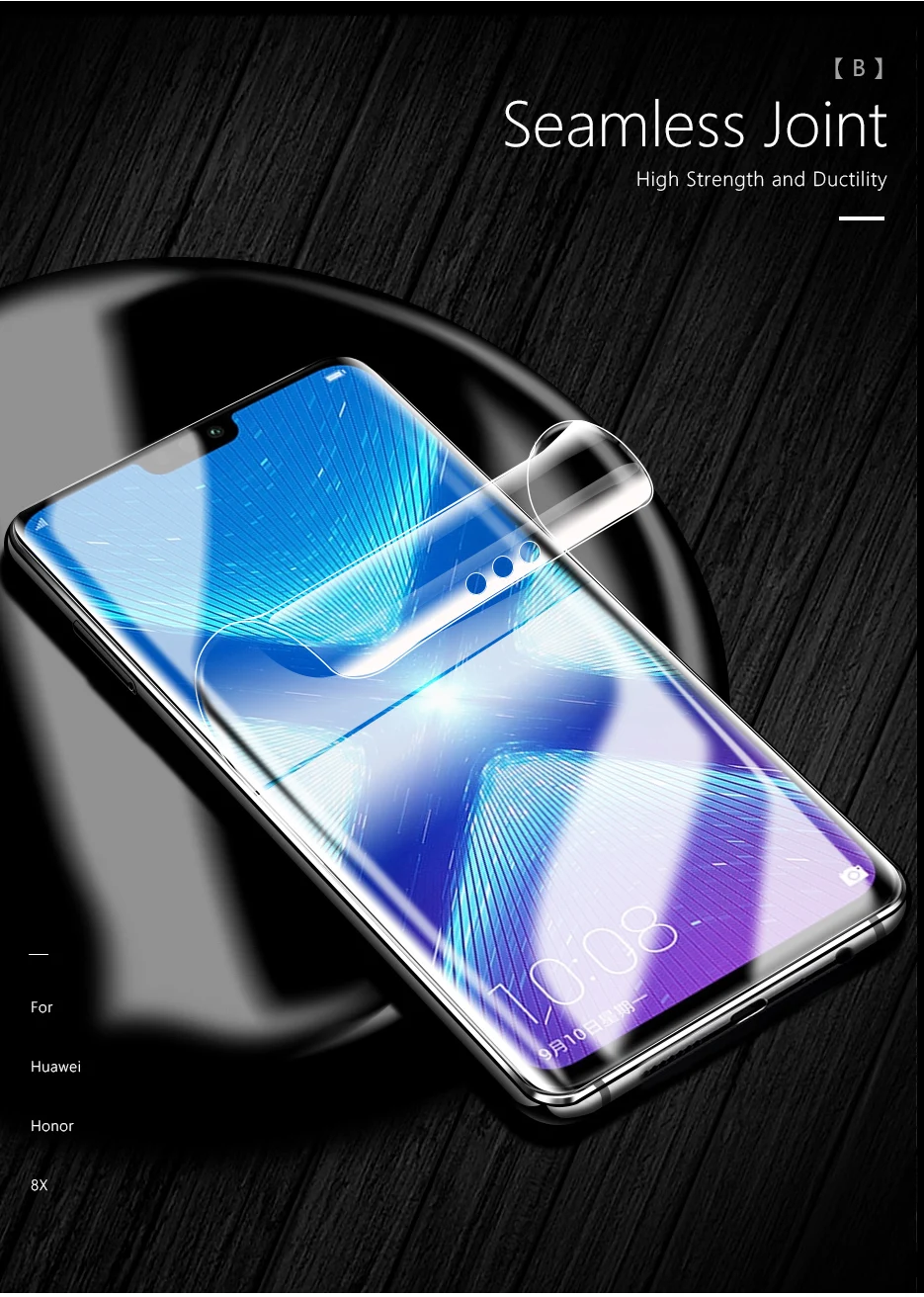CHYI 3D изогнутая пленка для huawei Honor 8X 9X Защитная пленка для экрана 6,5 Дюймов Полное покрытие нано Гидрогелевая пленка с инструментами не закаленное стекло