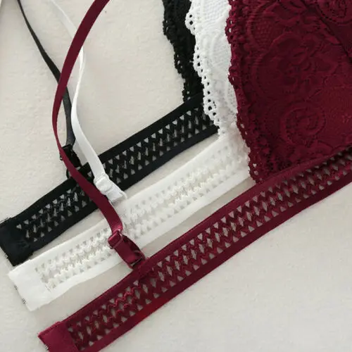 Женский пикантный кружевной бюстгальтер с передней перекрестной боковой