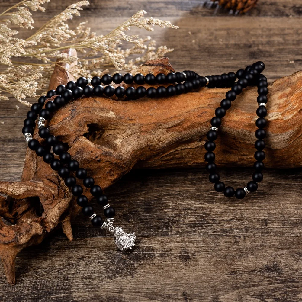 Genuine Matte Onyx Stones Meditated Astronaut Multi Wrap Spaceman Mala Chakra Bracelets | Украшения и аксессуары