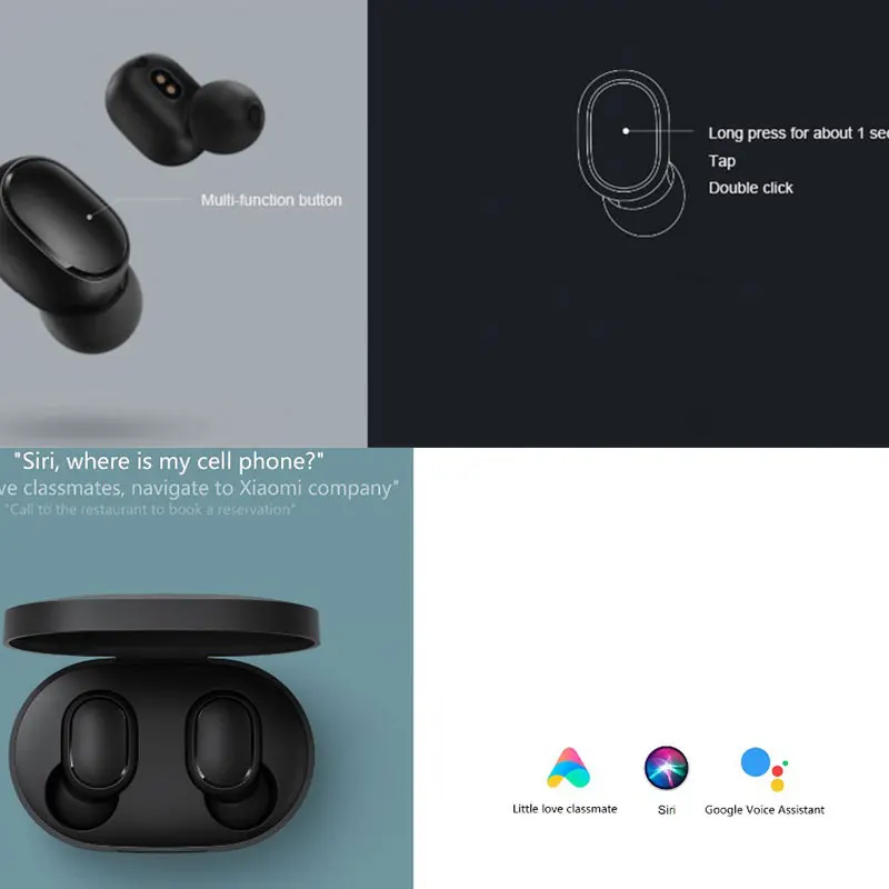 Xiaomi Redmi Airdots TWS беспроводные Buletooth наушники стерео Бас BT 5 0 шумоподавление