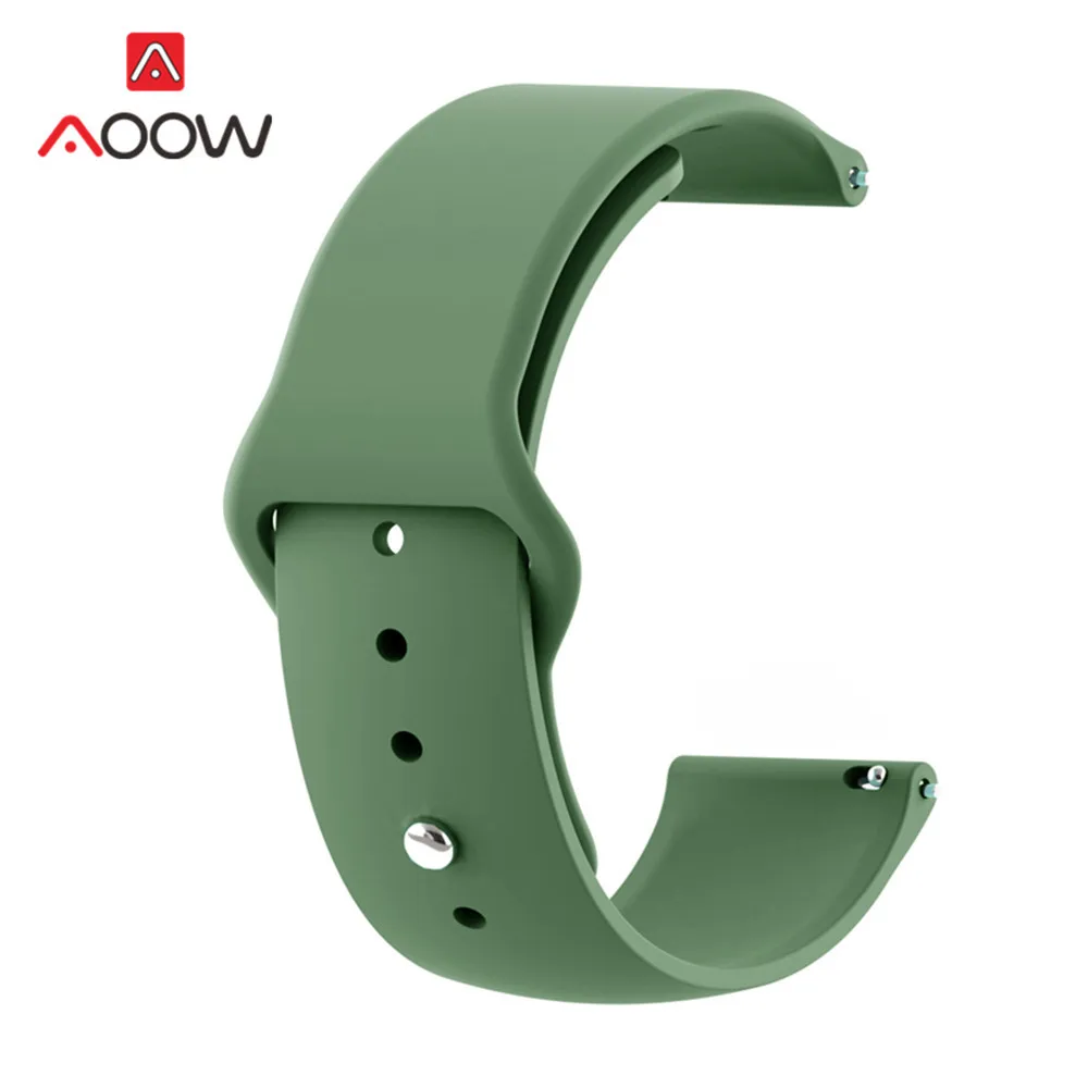 20 мм 22 мм силиконовый ремешок для часов samsung Galaxy Watch Active 42 мм 46 мм huawei gt gear Sport S2 S3 Huami amazfit bip ремешок