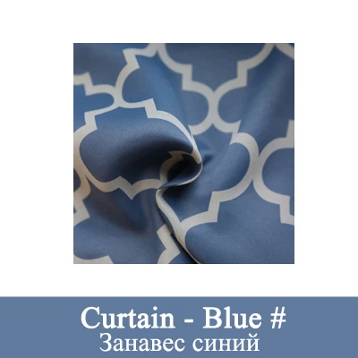 Curtain-Blue MAKEHOME элегантные современные шторы с геометрическим принтом для дома для гостиной, украшение для окна спальни, портьера, занавески на заказ - Цвет: Curtain-Blue