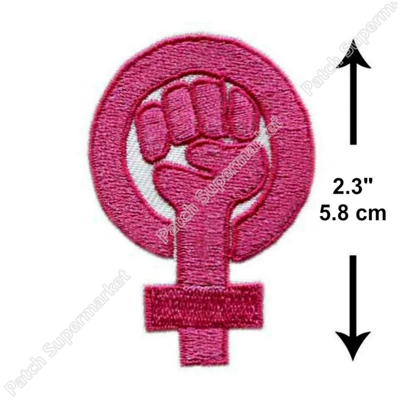 Девушки питания железа на патчи для одежды розовый вышитый аппликация