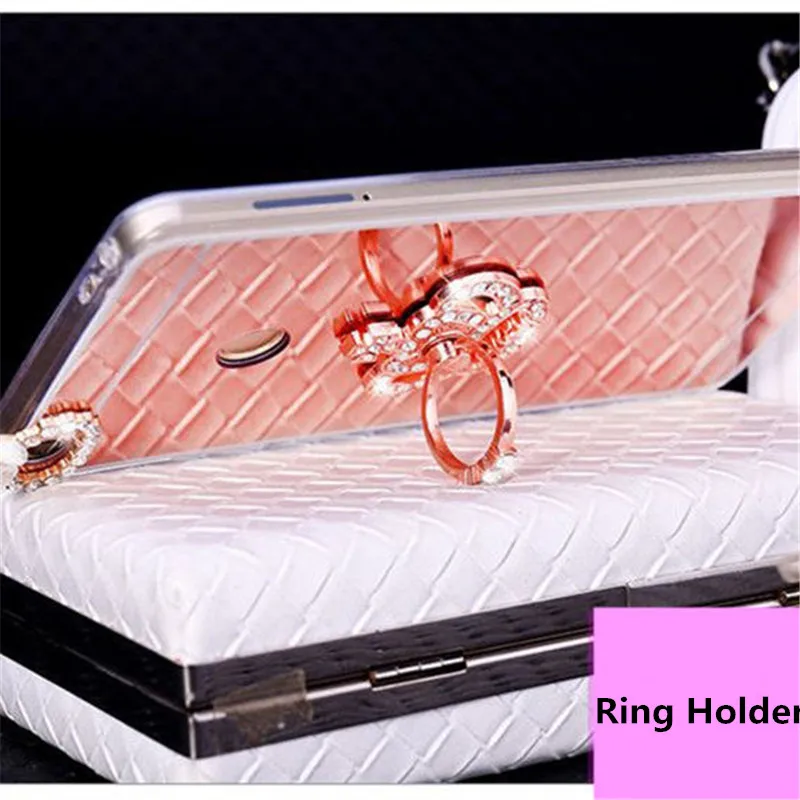 Зеркальный чехол с кольцом подставкой для Xiaomi Mi 10 A1 A2 8 Lite 9 10T Pro Redmi Note 4 4X 5 6 7 8T 6A 7A
