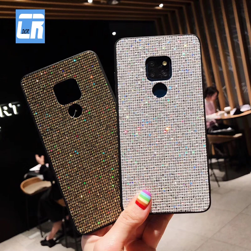 Роскошный блестящий силиконовый чехол с бриллиантами для huawei mate 20
