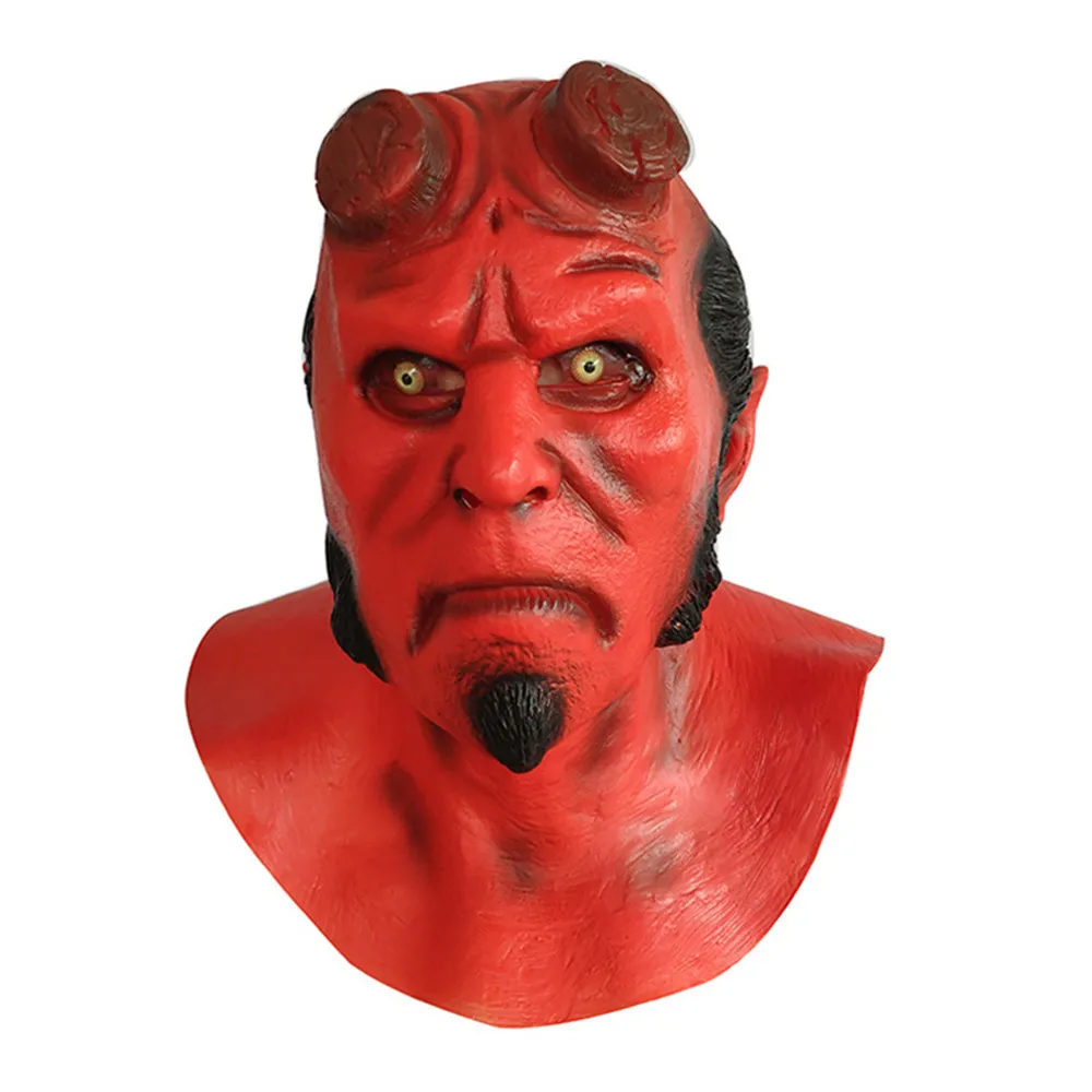 Латексная Маска Hellboy для косплея перчатки Hellboy: Rise of the Blood queen реквизит на Хэллоуин Страшные головные уборы перчатки костюмы - Цвет: 3