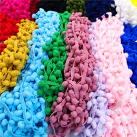2 yards pom pom lace trim ball ribbon mini pearl pompom fringe ribbon sewing lace kintted fabric handmade diy craft accessories