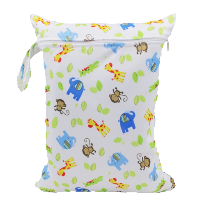 Пороро 1шт 30*40см переиспользуемая модная сумка для сухой и мокрой пеленки с водонепроницаемой застежкой-молнией.