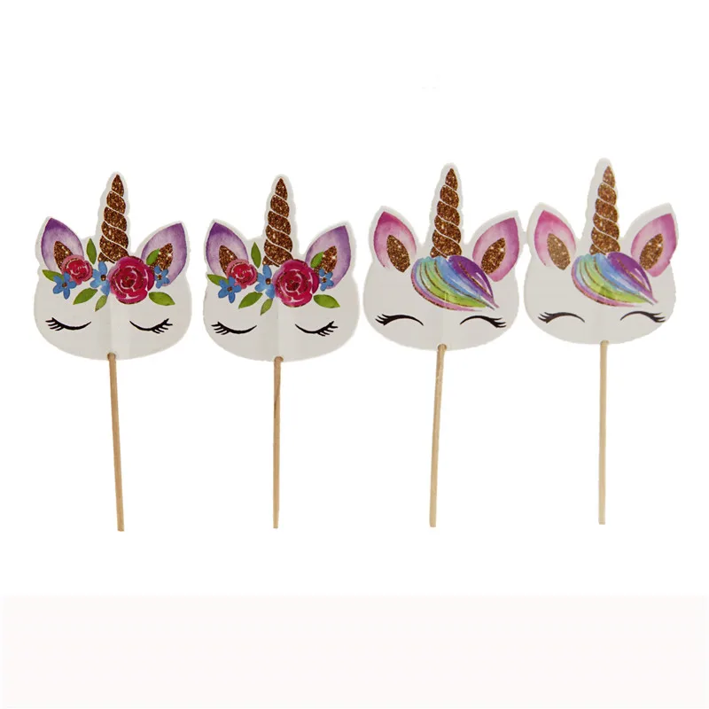 24 шт. Единорог вставка для торта девичник вечерние с днем рождения Baby Shower