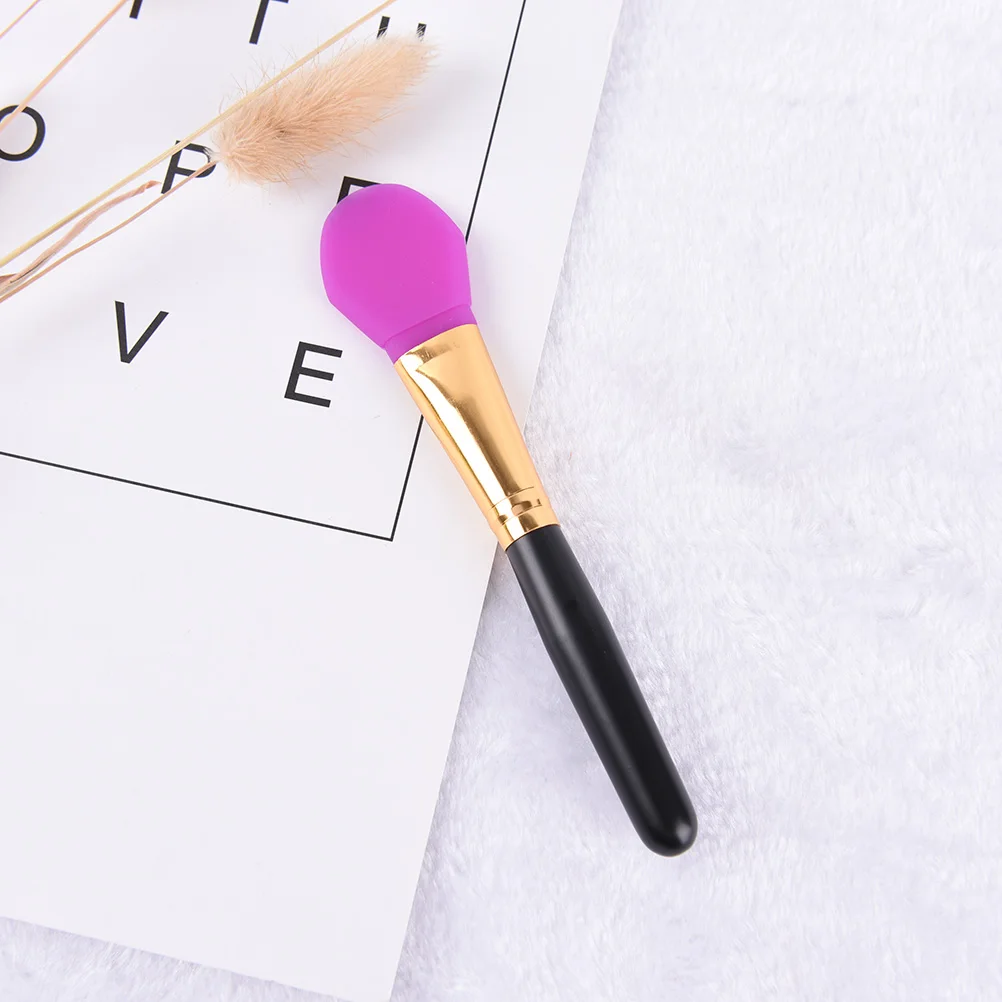 1 шт. силиконовая Кисть для макияжа с деревянной ручкой лица без волос кисть