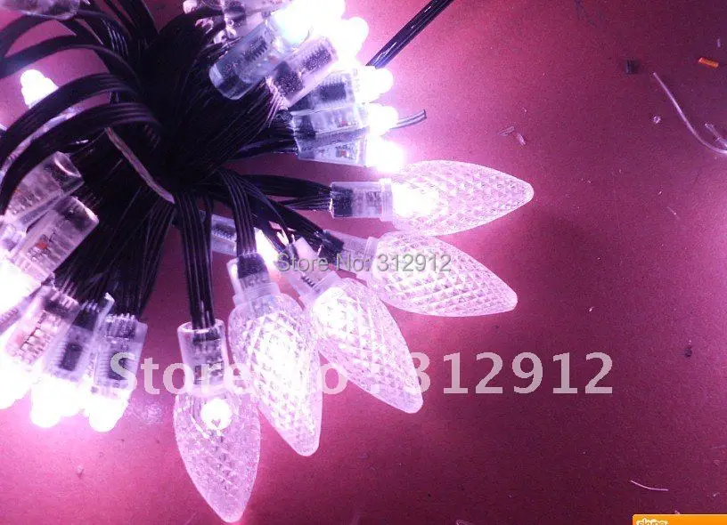 Диффузионные цифровые светодиодные пиксели WS2801 12 мм RGB Черный кабель 50 шт. струны