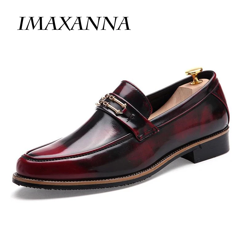 

Туфли-оксфорды мужские из лакированной кожи с острым носком, Size38-43