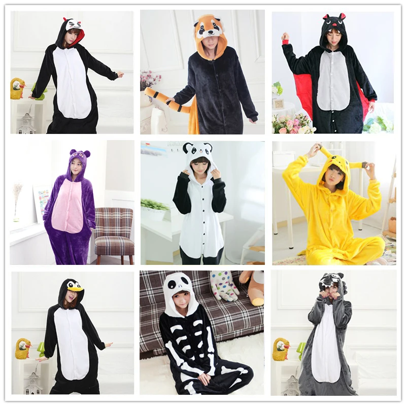 Взрослый Скелет кигуруми комбинезоны мультфильм пижама в виде животного для