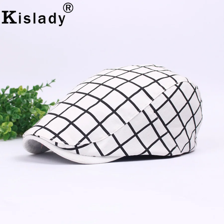 Kislady сезон: весна–лето классические простые береты Мода черный белый цвет