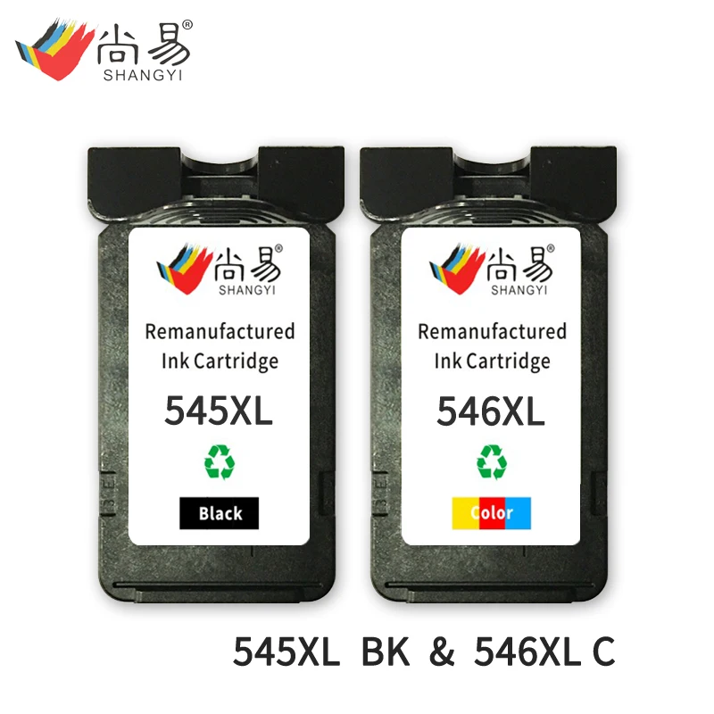 Shangyi 545 XL 546 совместимый чернильный картридж для Canon IP2800/IP2850/MG2400/MG2450/MG2455/MG2500