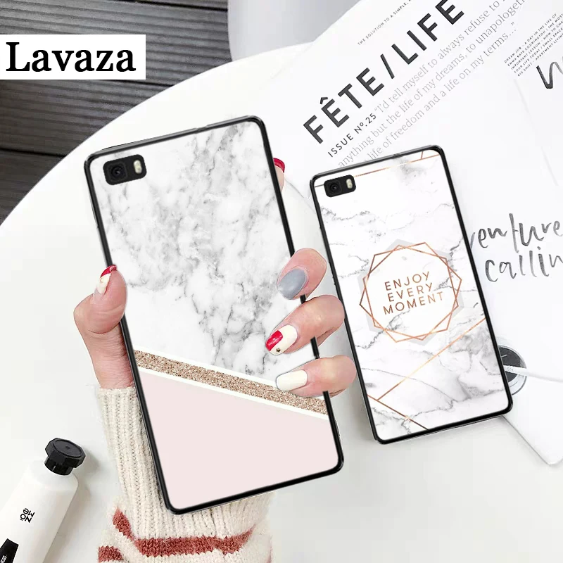 Marble rose triangle Silicone Case for Huawei P8 Lite 2015 2017 P9 2016 Mimi P10 P20 Pro P Smart Z 2019 P30 | Мобильные телефоны и