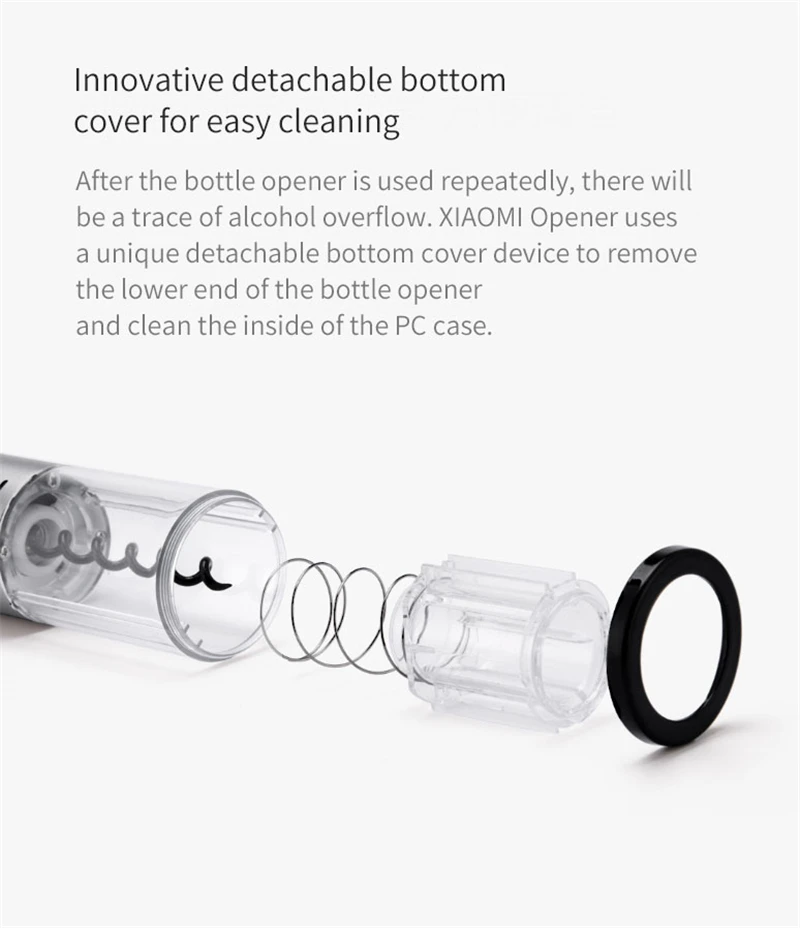 Xiaomi Mijia Circle Joy автоматическая открывалка для бутылок красного вина 4в1 круглая пробка для вина из нержавеющей стали Электрический штопор Fast Decante