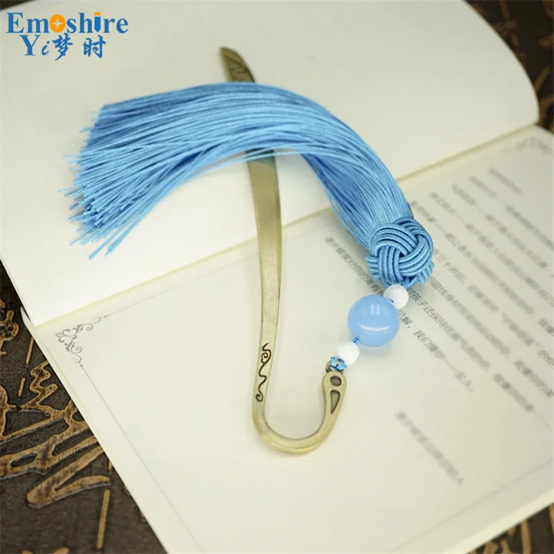 Закладки с буквенным принтом в китайском стиле небесно-голубые закладки