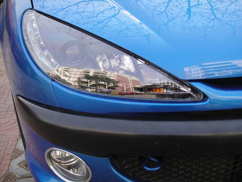 Hireno фары для 2004-2008 Peugeot 206 фар сборки СИД DRL ангел объектив двойной луч ксеноновые 2 шт