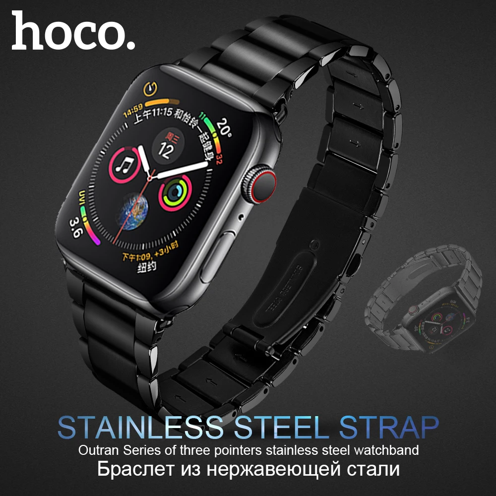 HOCO Нержавеющая сталь 316L Ремешок для часов Apple Watch 5 ремешок 40мм 44мм Ссылка Браслет