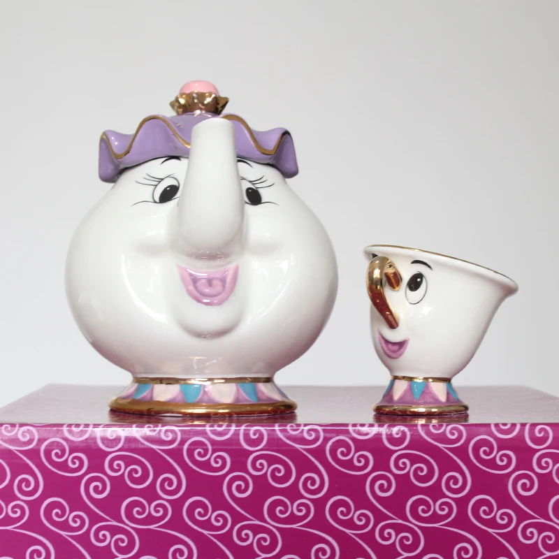 2019 мультяшный кофейный чайный сервиз Красавица и чудовище кружка чашка с чипом Mrs