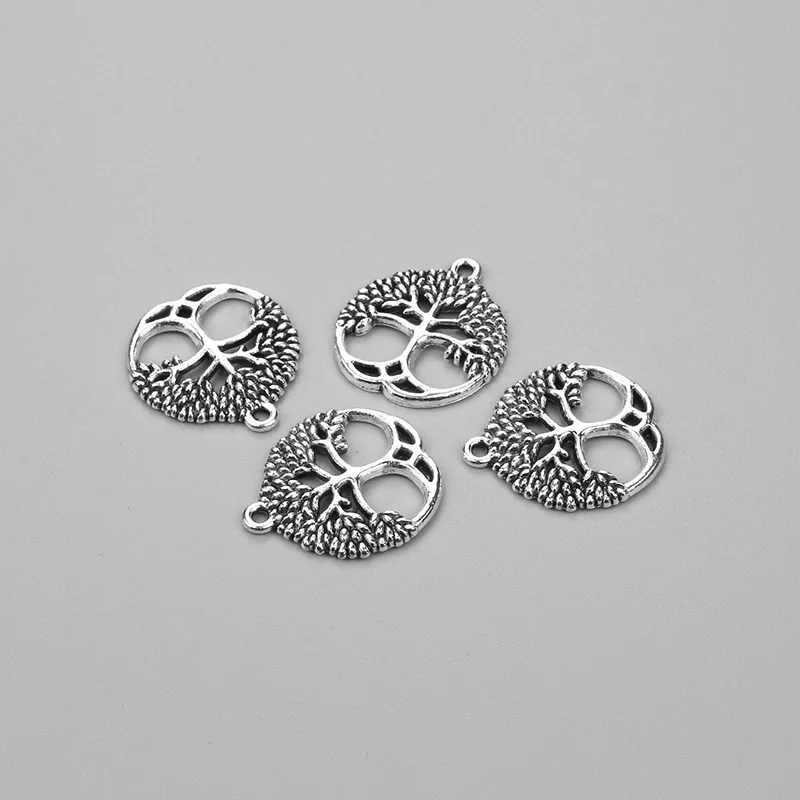 10 шт./лот сплав металл античное серебро Цвет подвески в виде дерева DIY ювелирных