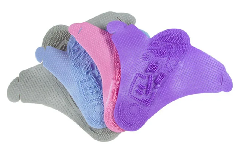 Оптовая продажа 100 пар/лот силиконовые массажные тапочки складная дорожная