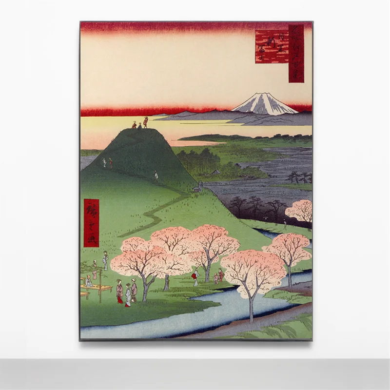 

Пейзажная живопись в японском стиле, холст для печати, HD печать, настенное украшение для гостиной, отеля