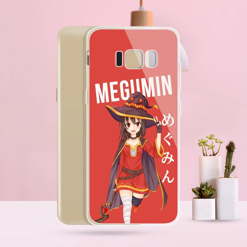 N142 Megumin Мягкий ТПУ силиконовый чехол для Samsung Galaxy A3 A5 A6 A7 A8 A9 M10 M20 S10 S10E Lite Plus 2017 2018 |