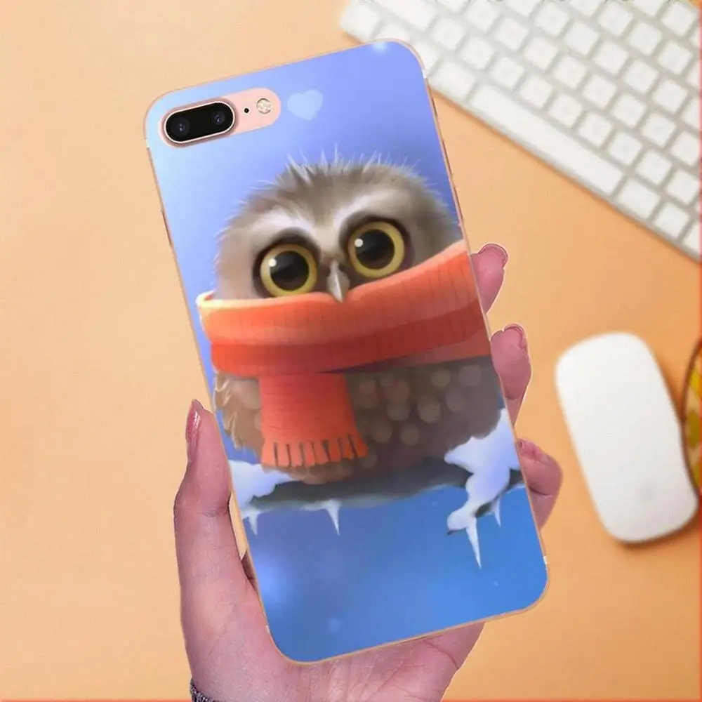 Милый Рисунок совы с животными окрашенный дизайн для Huawei P7 Honor 4C 5A 5C 5X 6 6C 6A 6X 7 7X 8 9 V8