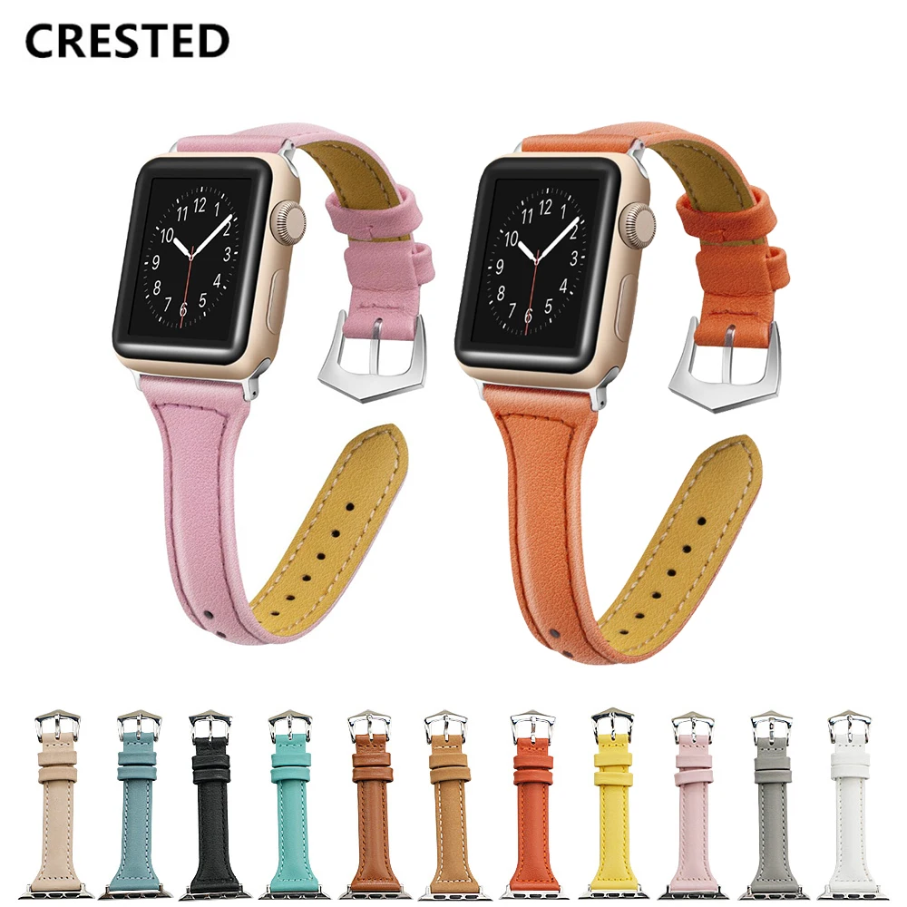 Кожаный ремешок для Apple Watch 42 мм 38 iwatch series 4 3 21 correa браслет часов apple watch 4|Ремешки