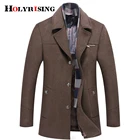 Holyrising зимнее Мужское пальто abrigo hombre M-6XL Размер abrigo hombre invierno шерстяное пальто мужское плотное шерстяное пальто 4 цвета 18438-5