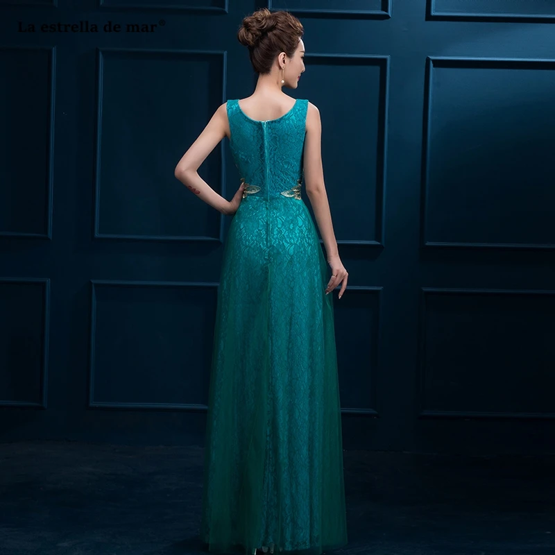 Vestido madrinha сексуальный v-образный Вырез Золотой кружевной аппликацией глубокий бирюзовый платье подружки невесты длинное Дешевое gaun pesta dewasa Свадебная вечеринка