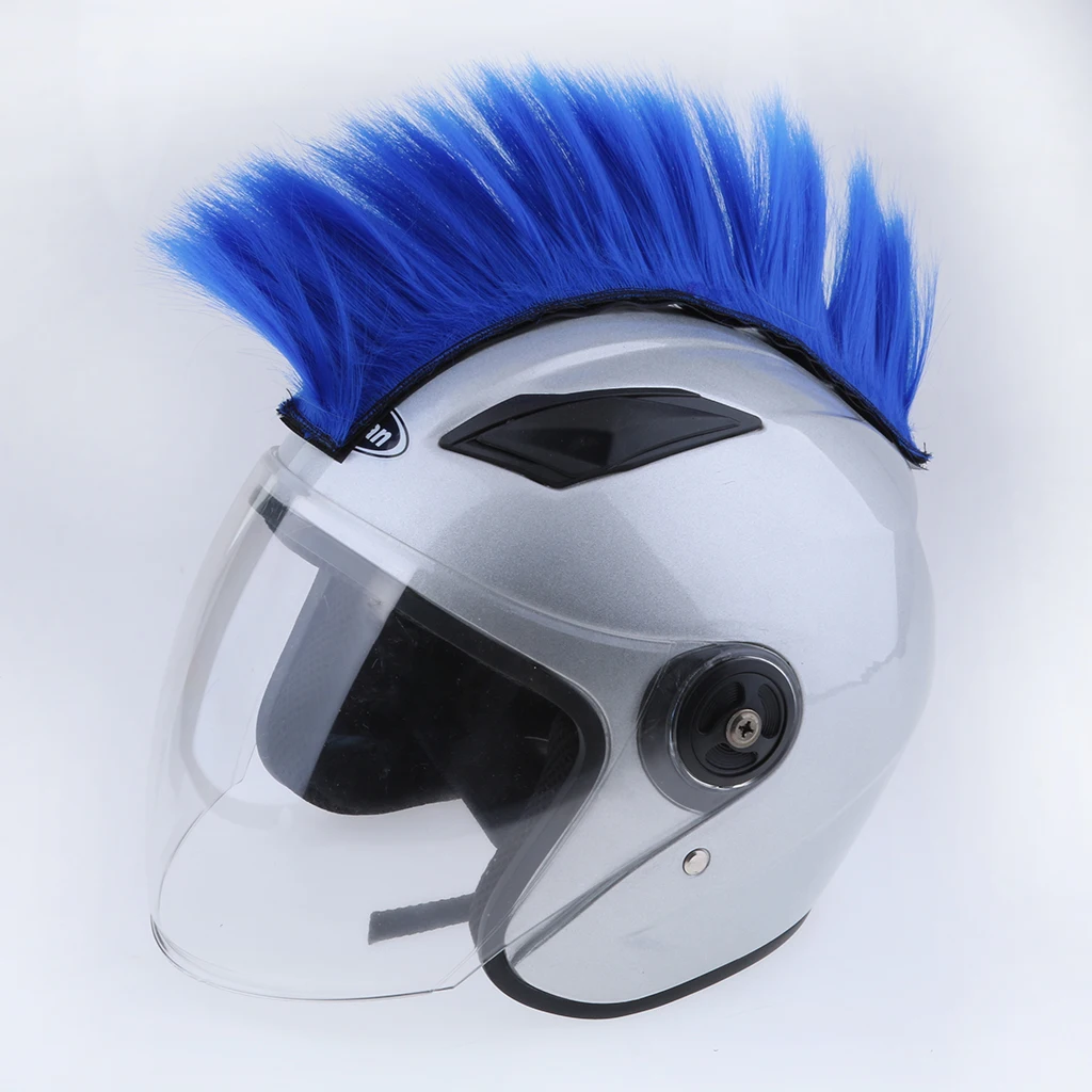 

DIY Helmet Mohawk Hair Punk Hair For Motorcycle Ski Snowboard Helmets Cascos casques Motor Protective Gears
