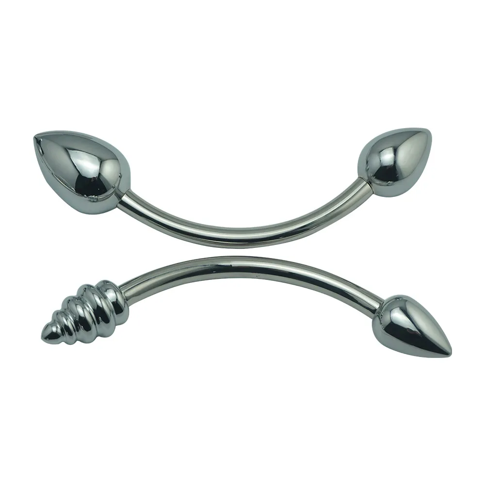 Prostate massager Double dildo Penetration anal beads butt plug metal fake penis prostate SM sex toy for man woman | Красота и