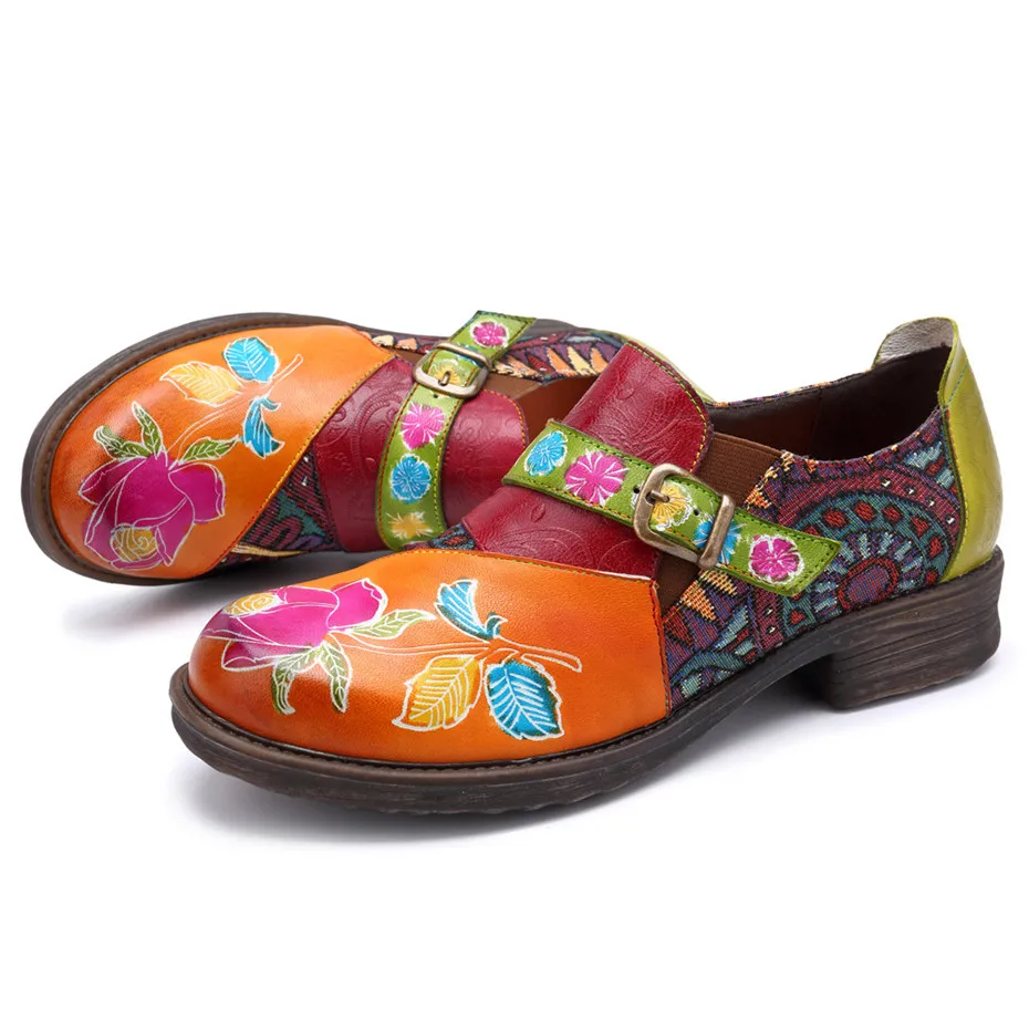 Женские винтажные туфли на плоской подошве повседневные богемные Туфли-оксфорды