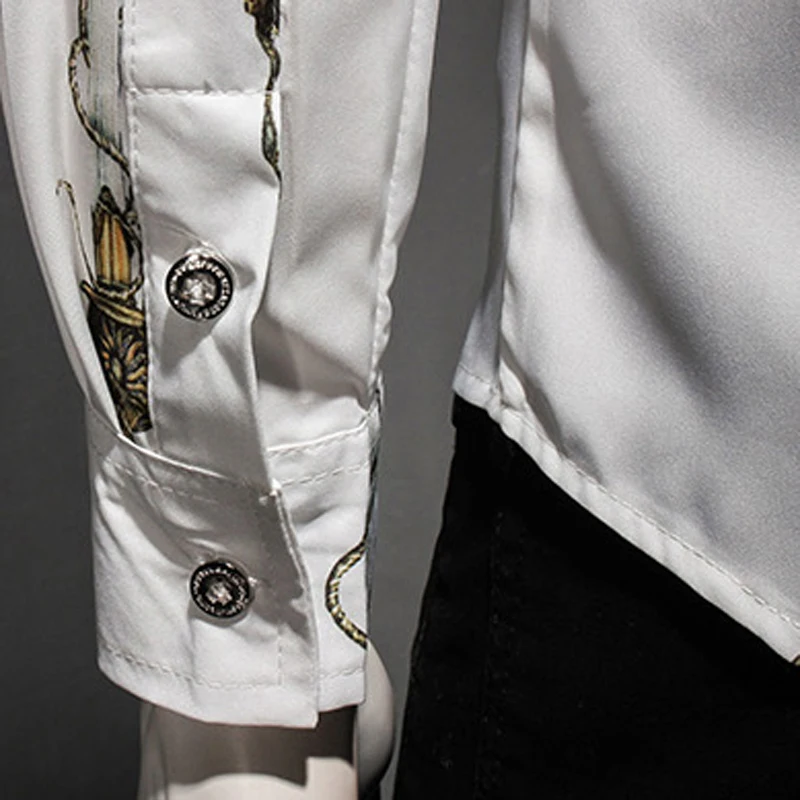 2018 Новое поступление Стильная мужская рубашка с длинным рукавом модная