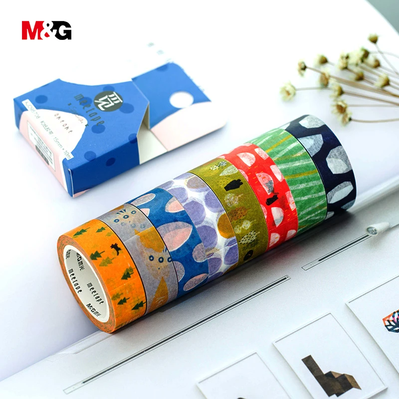 M & G цветная японская васи лента для школьных принадлежностей декорированная