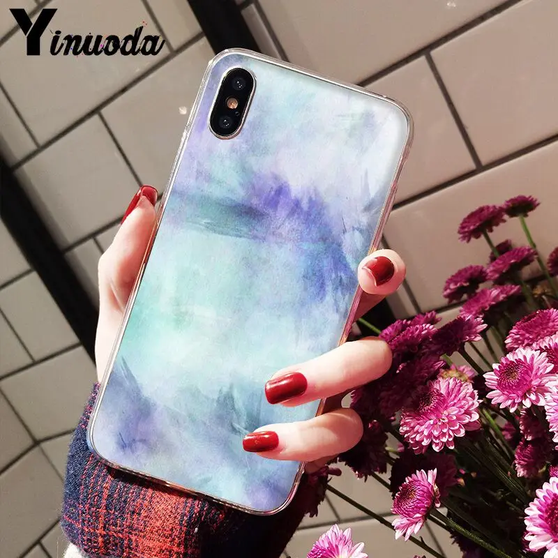 11pro MAX Акварельная задняя крышка для телефона мягкие чехлы из ТПУ Apple iPhone 8 7 6 6S Plus X