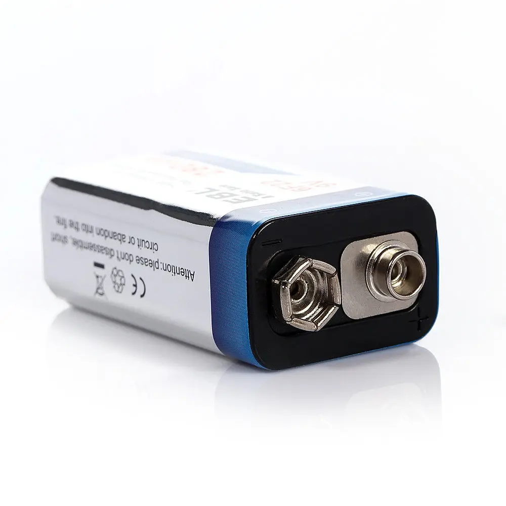 EBL 2 Упак. 280mAh Высокая емкость 9V 6F22 перезаряжаемые батареи [Домашняя Базовая Серия]