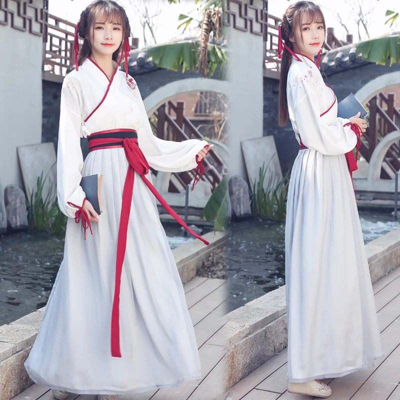 Женский костюм в стиле боевых искусств Hanfu Сказочная элегантная свежая и древняя