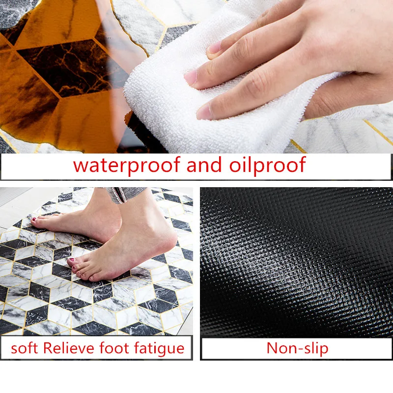 Нескользящий коврик из ПВХ и кожи в скандинавском стиле|Коврик| |