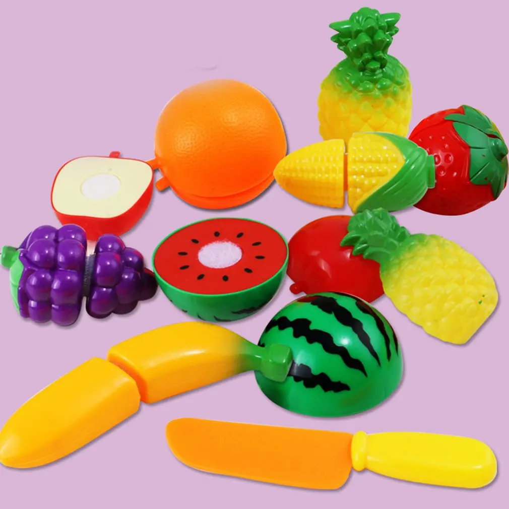 Хит! 9 шт. Детские ролевые игры Кухонные Игрушки для резки фруктов и овощей