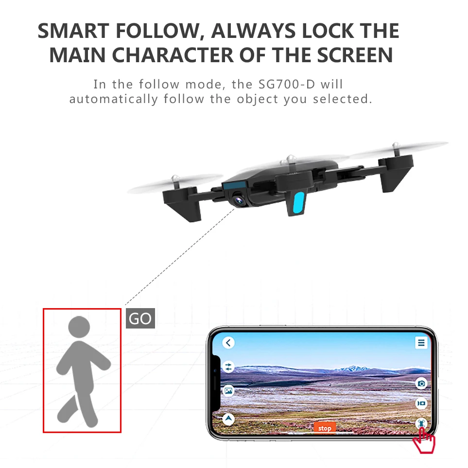 SG700 D Wi Fi FPV мини Дрон с двойной камерой 720P 1080P 4K оптический поток воздуха видео