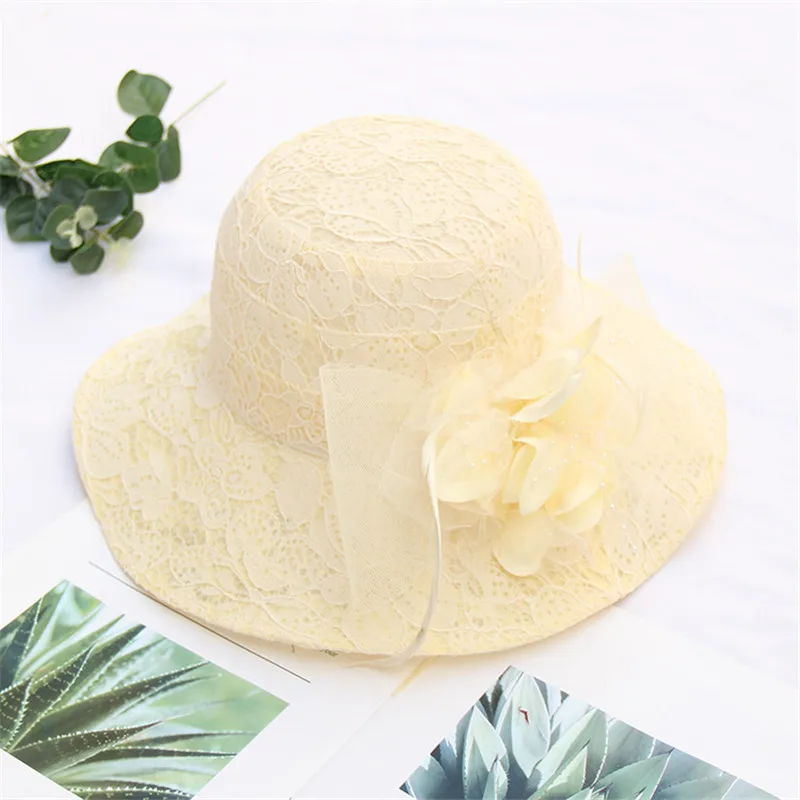 Бежевый Mingli Tengda новые элегантные свадебные Шапки для Для женщин Fascinators свадьбы Hat цветок Шапки Свадебные аксессуары вводной mariage - Цвет: Бежевый