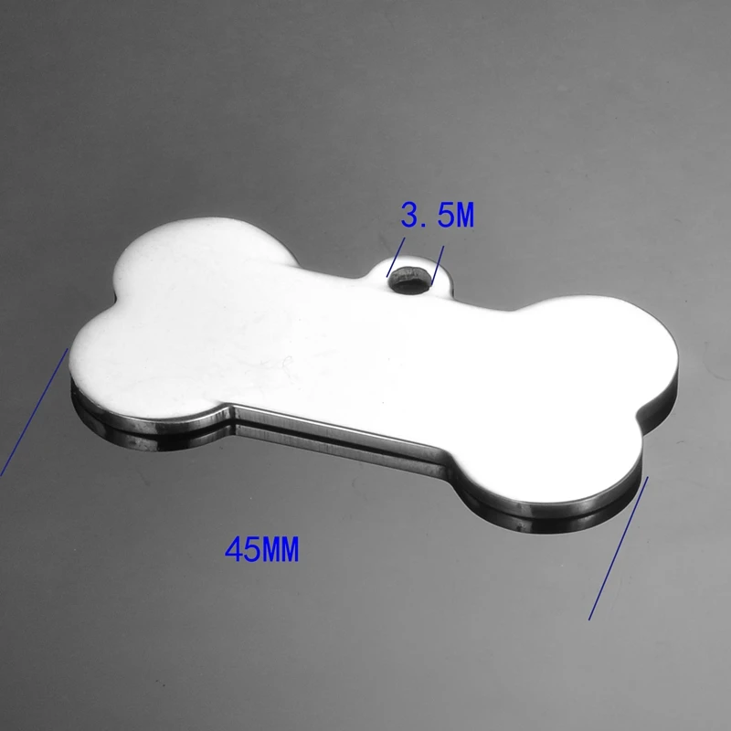 LASPERAL 3 шт. нержавеющая сталь Глянцевая подвеска собака бирка Двусторонняя