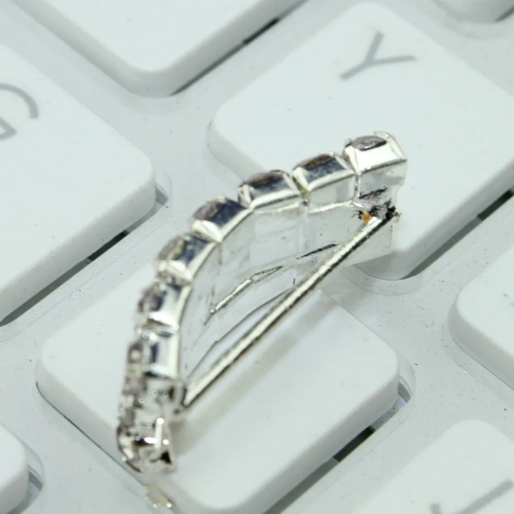 100 шт./лот кнопки из серебряного сплава Стразы Аксессуары для рукоделия и волос